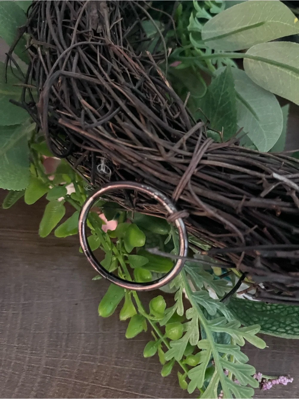 Artificial Pink and White Floral Wreath - Home Holiday Decor